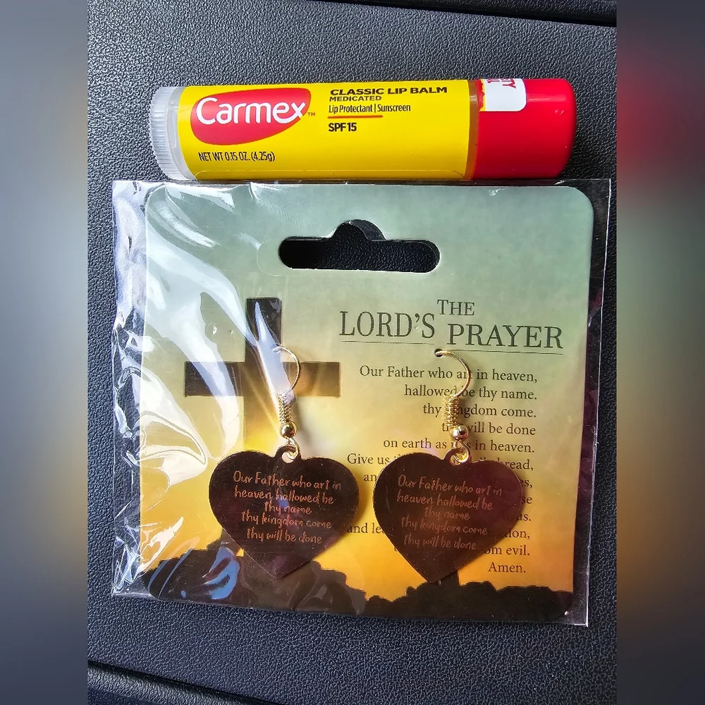 NWT the Lord's prayer earrings